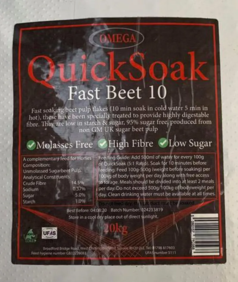 Omega Quick Soak Beet 20kg